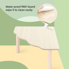 Niteangel艾特 三角波浪倉鼠平臺省空間木質金絲熊窩籠子造景用品