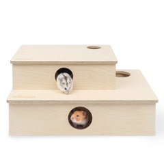 Niteangel艾特 倉鼠多居室侏儒小窩熊躲避屋迷宮多格木製玩具用品