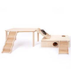 Niteangel艾特 波浪爬梯倉鼠樓梯平臺浴沙盆爬梯籠子造景用品小屋