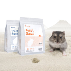 Niteangel艾特 倉鼠尿沙黃藍標EcoClean金絲熊浴沙除臭去油洗澡沙