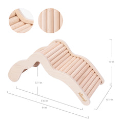 Niteangel艾特 倉鼠浴沙盆爬梯天然躲避木質階梯家具用品