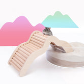 Niteangel艾特 倉鼠浴沙盆爬梯天然躲避木質階梯家具用品