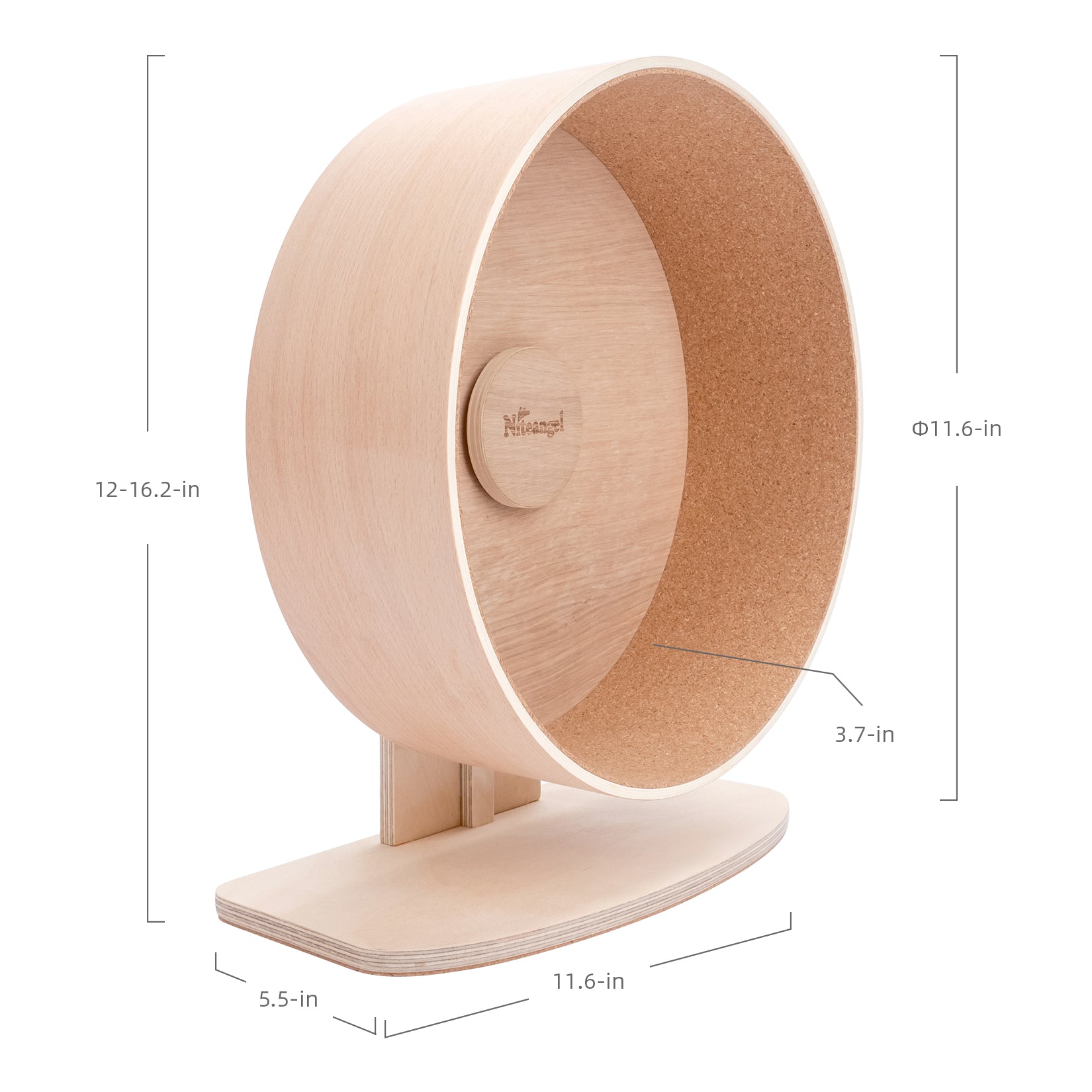 Niteangel艾特 木跑倉鼠跑輪超靜音金絲熊大號軟木墊支架跑輪用品