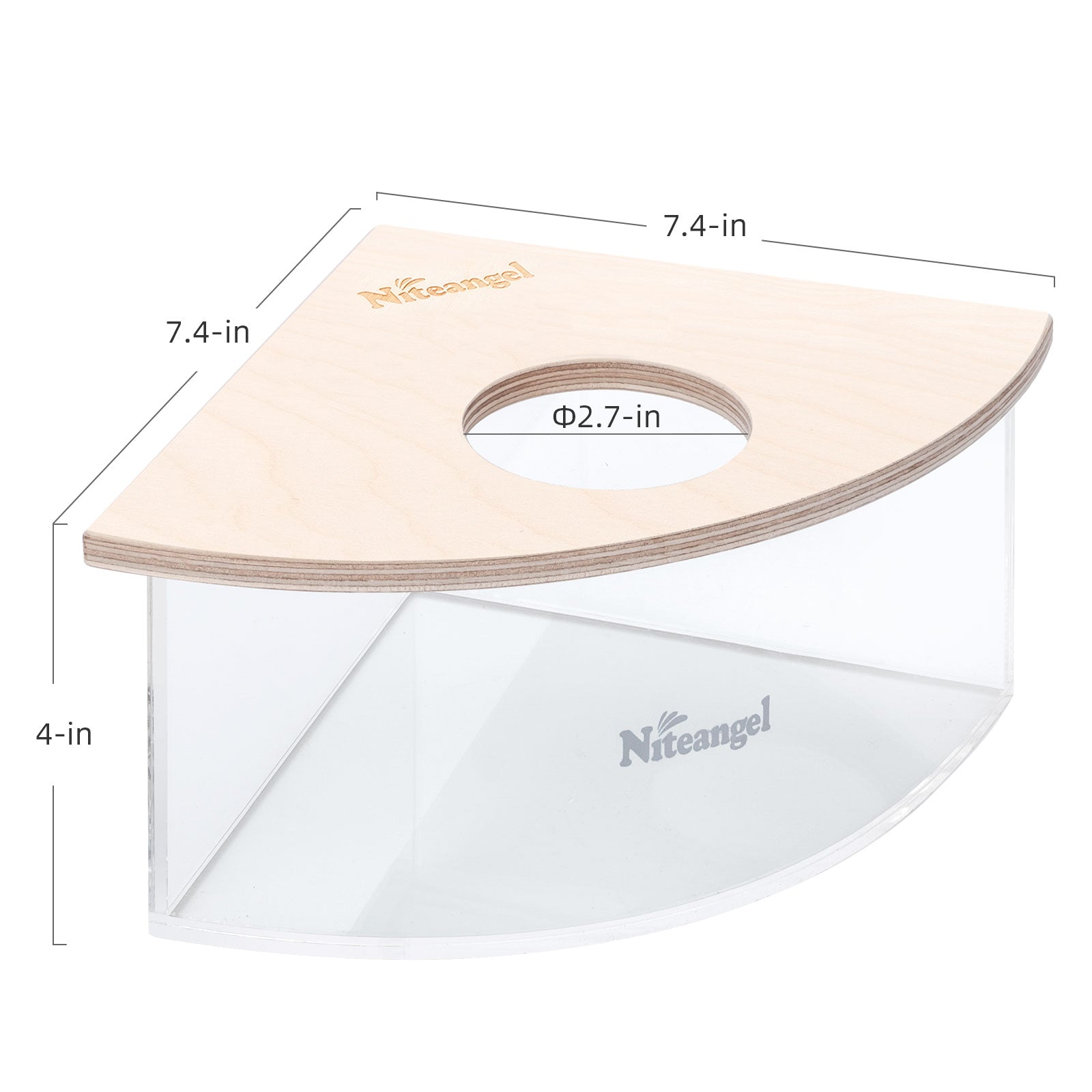 Niteangel艾特 亞克力大號洗澡浴沙盆透明倉鼠浴室尿盆金絲熊廁所